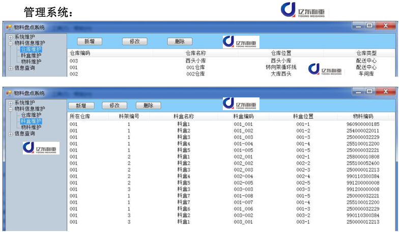 智能稱重料盒管理係統