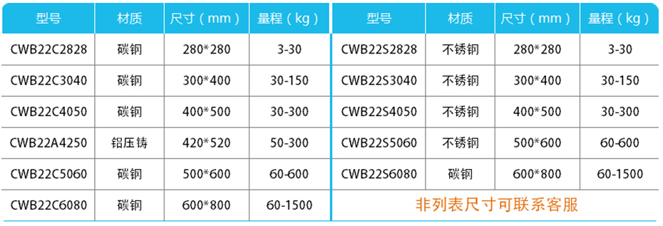 簡易計數（shù）高精度台秤-CWB22產品參數